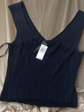 Y2K vintage dead stock Grace Dane Lewis slinky black knit tank top ⭐️